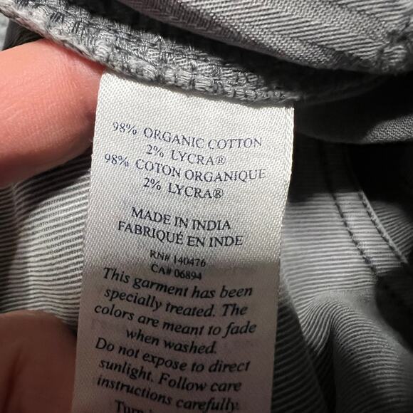 Faherty Jeans Mens 34 (36x32) Gray Organic Straight Leg Pants - Picture 8 of 13